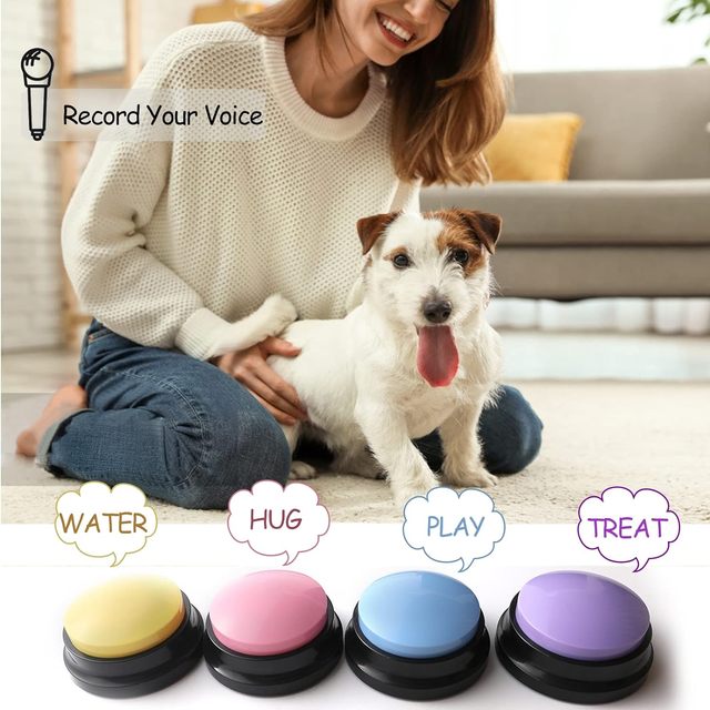 Yaobang Brand Dog Buttons Communication Voice Recording Button Pet Training Buzzer 30 Second Record Playback ABS Material Dog