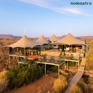 Tienda de campaña de lujo Habitación de hotel Estructura de marco de acero para retiros de bosque y cañón Carpas de glamping de acero Suite para centros turísticos de Parques Nacionales - Product Image 2