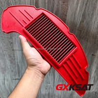 Filtre à air GXKSAT pour scooter NMAX155 B5H-14451-00, filtre à air NMAX 155 2020, caoutchouc rouge, haut débit, lavable