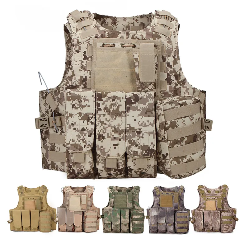 Ngụy trang đào tạo cơ thể màu xanh lá cây Slick hoạt động bandolier Multicam chiến thuật tấm tàu sân bay săn bắn vest