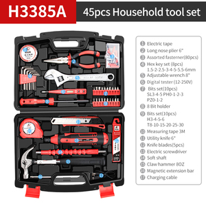 KAFUWELL-destornillador eléctrico H3385A para el hogar, caja de herramientas de reparación de electricidad inalámbrica para Taller, 45 Uds. - Product Image 2