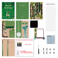Tonecheer Vente en gros uniquement : Ensemble de construction de nichoir à livres 3D en bois DIY, modèle Maison miniature 'Histoire de la Forêt', Puzzle 3D