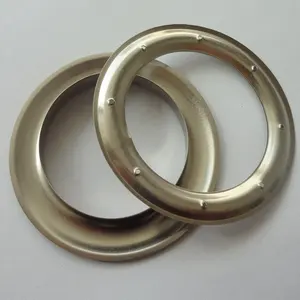 Tende con occhielli in metallo di produzione all'ingrosso e occhielli per anelli per tende rotondi durevoli
