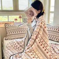 Épaissi tricoté écologique Polyester velours couverture bureau sieste climatisation canapé couverture maison loisirs serviette
