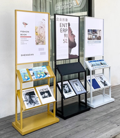 Présentoir stable et robuste en métal pour magazines, catalogues, affiches, brochures, supports publicitaires pour expositions