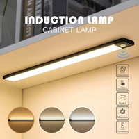 Barre lumineuse LED moderne en aluminium avec détecteur de mouvement PIR, rechargeable par USB, batterie 1000 mAh, éclairage de nuit sous armoire pour dressing
