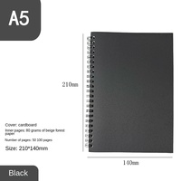 Usine en gros A5 Simple Journal à feuilles mobiles couverture en papier transfrontalier pour l'école et le travail de bureau en Stock