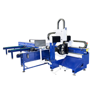 20-350mm 3 mandris, máquina de corte do cortador do tubo do laser da fibra do CNC de 2 mandris para o tubo quadrado redondo do tubo do metal - Product Image 1