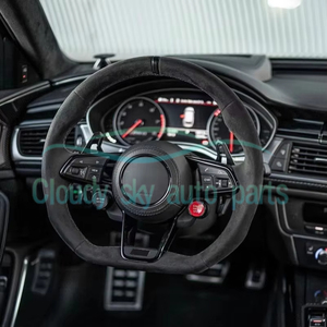 Nuevo Volante Deportivo S-Line de Cuero Completo con Botón de Arranque para R8 TTRS C6 C7 S7 S4 A4 B8 RS3 SQ5 S5 B9 A6 C8 <span class=keywords><strong>A3</strong></span> 2018 - Product Image 5
