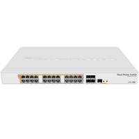 Conmutador de red Mikrotik + IN, ocho puertos Ethernet 1G y dos conmutadores de conectividad de fibra 10G