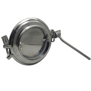 Válvula rotativa de polvo manual sanitaria DN200, válvula de mariposa de polvo de conexión de soldadura SS304 de grado alimenticio - Product Image 5