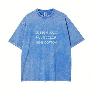 AI~MICH Clothing Manufacturer Men's T-shirt Custom Oversized Heavyweight Printing Cotton Acid Washed Graphic Vintage T Shirts - Product Image 4