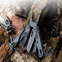 GHK Nouveau Design Outil Multifonction de Poche d'Extérieur 19-en-1, Pince Pliante Entièrement Verrouillable Multitool avec Embouts