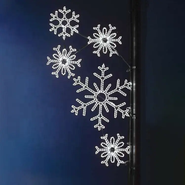 acrylic wholesale led snowflake motif light led hanging motif light led lights for decoration