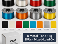 Filament d'imprimante 3D PETG métallique 1,75 mm 1 kg, aspect métallique noir, argent, gris, vente en gros d'usine pour Creality Bambu Lab