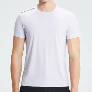 Muscle Fit Short Sleeve Sports T Shirt Men Athletic Shirt Workout Training Printed Shirts Custom Logo