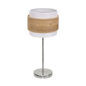 Lampe décorative de table 1xe14 nickel/bois clair 47x18x18 cm, idéale pour éclairer et embellir les espaces intérieurs. - Product Image 1