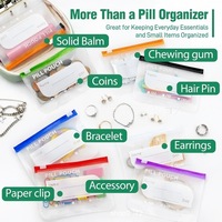 Estuche Organizador de Viaje Portátil de Lujo Tipo Cartera, de Silicona de Grado Alimenticio, Impermeable, para Pastillas, Set de 7/14 Bolsas, Éxito de Ventas Transfronterizo