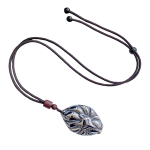 Collar de Moda con Colgante de Piedra Hematita de 30*46MM, Cadena de <span class=keywords><strong>Metal</strong></span> y Cuerda, Dijes de Cristal y Ágata, Selección de Joyería para Regalo - Product Image 3