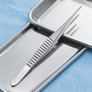 Pinzas Gillies Rectas Dentadas para Cirugía General, Certificadas CE ISO13485, Instrumento Quirúrgico Manual de Clase I - Product Image 3