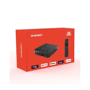 Q5 iATV 4K Quad Core Android, kotak tv Box 2GB 8GB mendukung BT suara Remote ganda Wifi 100M BT