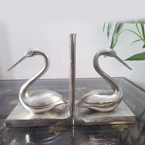 Los últimos sujetalibros de pájaros cisne de aluminio para uso en vajilla, superventas, par de amor de aluminio, sujetalibros de pato para escritorio de oficina - Product Image 5
