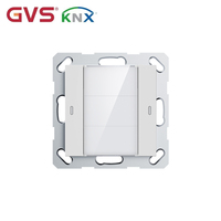 Panel Saklar Dinding KNX dengan Sensor Suhu Terintegrasi, Kontrol RGB RGBW Shutter Scene, Tombol Sensor, Plus 1-Gang 55mm