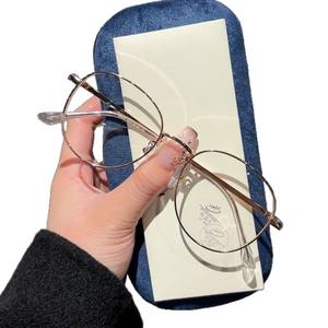 31212 Lunettes Métalliques Plano Ovales à Monture Complète Anti-Lumière Bleue Unisexe, Montures de Lunettes Rondes avec Verres PC, Origine Taizhou - Product Image 5