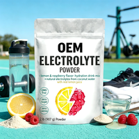 Poudre d'électrolytes pour boisson, saveur citron framboise, sans sucre, sans calories, pour adultes, OEM, marque privée