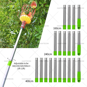 Telescópico Jardim Redondo Metal Fruit Picker Harvester Basket Garden ferramenta longa alça telescópica frutas picker com almofada - Product Image 5