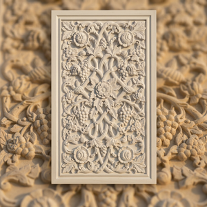 Panel Decorativo de Pared con Relieve Floral Tradicional en Mármol Blanco de Hayat Group, Acabado Pulido, para Fachadas de Edificios y Paredes Interiores - Product Image 4