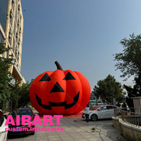 Grande décoration de fête d'Halloween en forme de citrouille souriante surdimensionnée, ballon gonflable, fournisseur de décorations d'Halloween gonflables