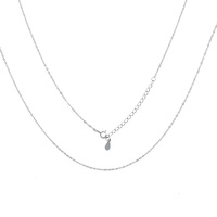 Collier pour femme en chaîne fine simple, prix de gros promotionnel