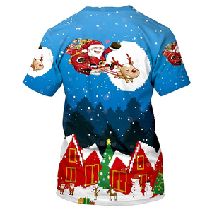 Fitspi Christmas Men <strong>T</strong> <strong>Shirt</strong> 3D Print Funny Santa Claus Cosplay Fashion Tshirt <strong>Xmas</strong> Holiday New Year Party Clothes - Product Image 5