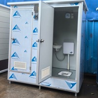 Toilettes portables de conception moderne, préfabriquées, pour chantier, parc mobile, extérieur, public, installation facile, 1 an