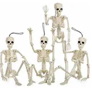 Полное тело Хэллоуин Скелет с подвижными суставами для Хэллоуина Декор Белый Хэллоуин Скелет украшения
