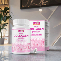 LENM Complément de peptides de collagène multi-sources pour les articulations, les os, la peau, l'hydratation, l'élasticité, les cheveux et les ongles, en capsules, non destiné aux femmes enceintes