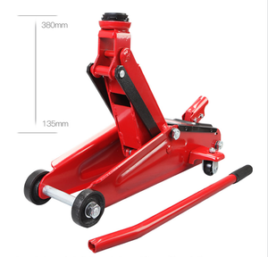 Crics de levage de voiture Cric hydraulique horizontal 3 tonnes dans le pneu Outil Carton Boîte Rouge Universel avec plaque épaisse Modèles adaptés 135mm - Product Image 5