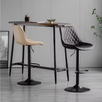 Comptoir pivotant Chrome tabourets de bar maison haut pas cher noir métal cuir tabourets chaises de bar moderne pas encore de commentaires 110 vendu