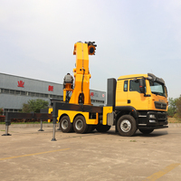 Grue mobile à bras repliable 38 tonnes 4x4 avec stabilisateurs hydrauliques pour l'installation d'éoliennes - Pompe moteur haute performance, boîte de vitesses, roulement