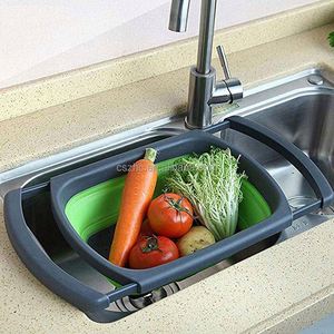 Passoire de cuisine pliable à poser sur l'évier avec poignées extensibles - Product Image 5