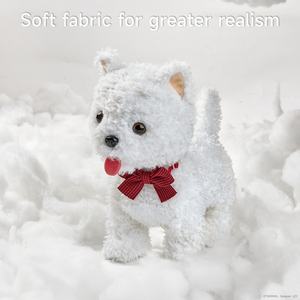 Tumama enfants jouets en peluche électroniques blanc Teddy bière poupée aboiement <span class=keywords><strong>marche</strong></span> batterie chien en peluche jouet avec lunettes semblant - Product Image 6