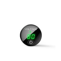 DC 9-30v Voltmeter Digital LED, dengan saklar ON OFF sentuh