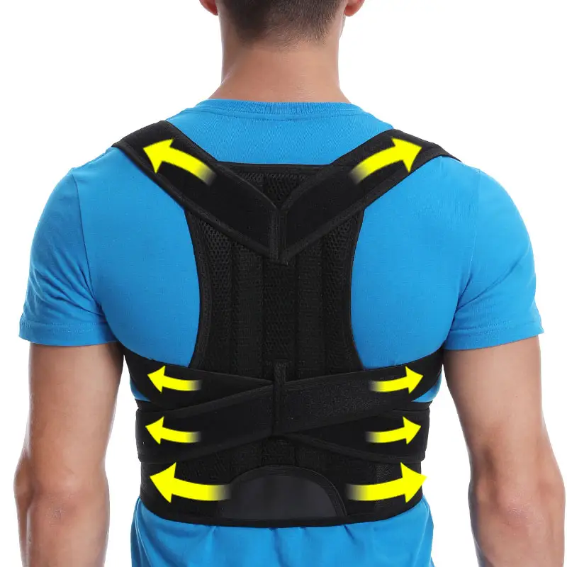 Corrector de postura ajustable para hombres y mujeres, cinturón de Soporte Lumbar para el dolor de espalda y hombros