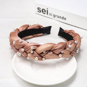 Nouveau design, style coréen, bandeau de cheveux de haute qualité, perles cousues à la main, tresse torsadée, bandeau de cheveux tendance, couleurs vives, coiffure pour femmes - Product Image 5