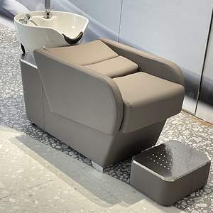 Chaise de lavage de cheveux inclinable de luxe <span class=keywords><strong>du</strong></span> Guangdong, fauteuil de salon, lavabo et chaise pour shampooing, prix - Product Image 6