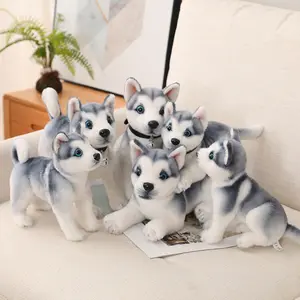Custom Design Pet Husky farcito peluche Baby Dog peluche giocattoli per bambini realistici Shiba Inu giocattoli per cani per ragazze