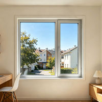 Ventana Abatible de Aluminio con Vidrio Templado, Impermeable, Hermética, Anti-UV, de Marco Delgado, Directo de Fábrica, para Cine en Casa