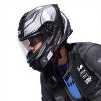 Casque de moto certifié 3C/DOT à coque ouverte en ABS avec fente et doublure amovible