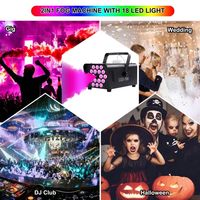 Machine à fumée DJ Disco 500W 18 LED RGB avec télécommande sans fil, pour fêtes, mariages, Halloween, effets de scène